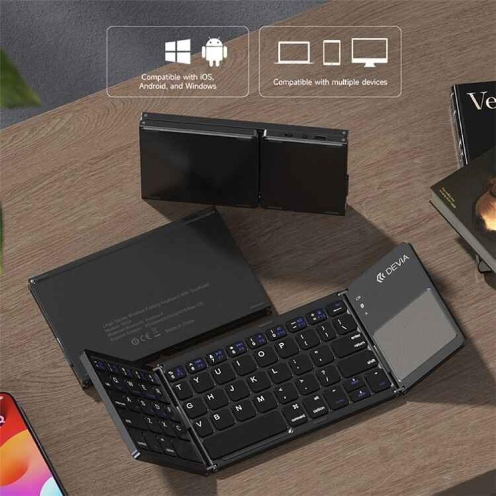 Foldable Wireless Keyboard with Touchpad