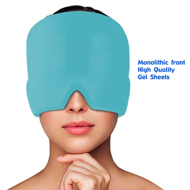 Migraine and headache relief hat with cold and heat