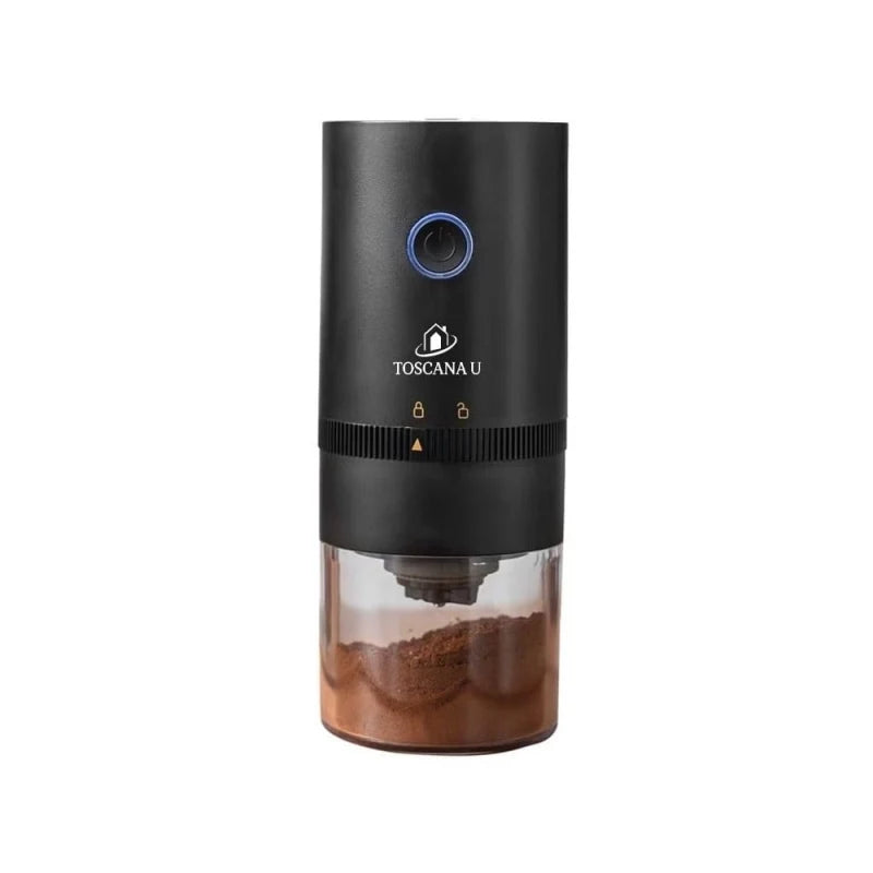 Portable Rechargeable Electric Coffee Grinder Black USB C